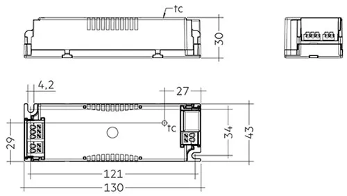 60W 1000-1400mA flexC SC ADV constant Current LED Driver 87500681  Tridonic LC